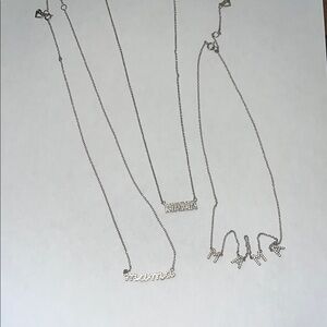 MAMA silver Necklace Set